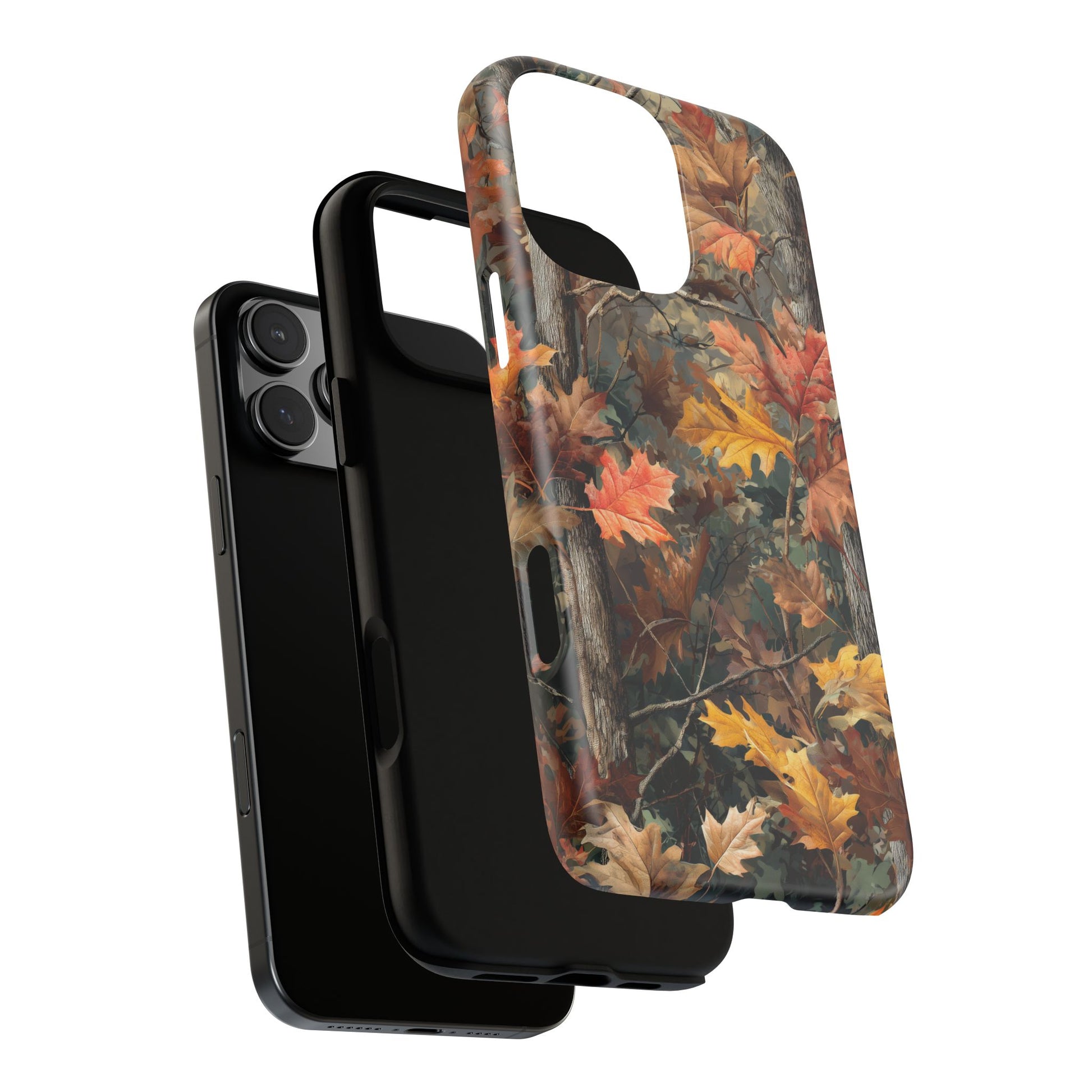 Autumn Forest Camouflage Orange Brown Leaves