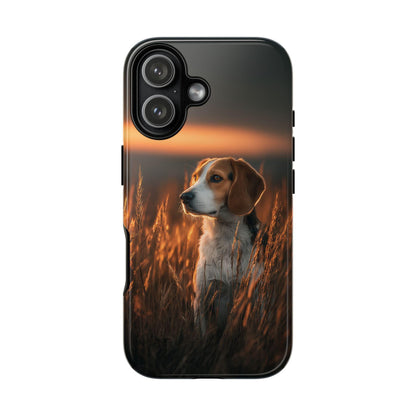 Tall Grass Beagle Dog Sunset