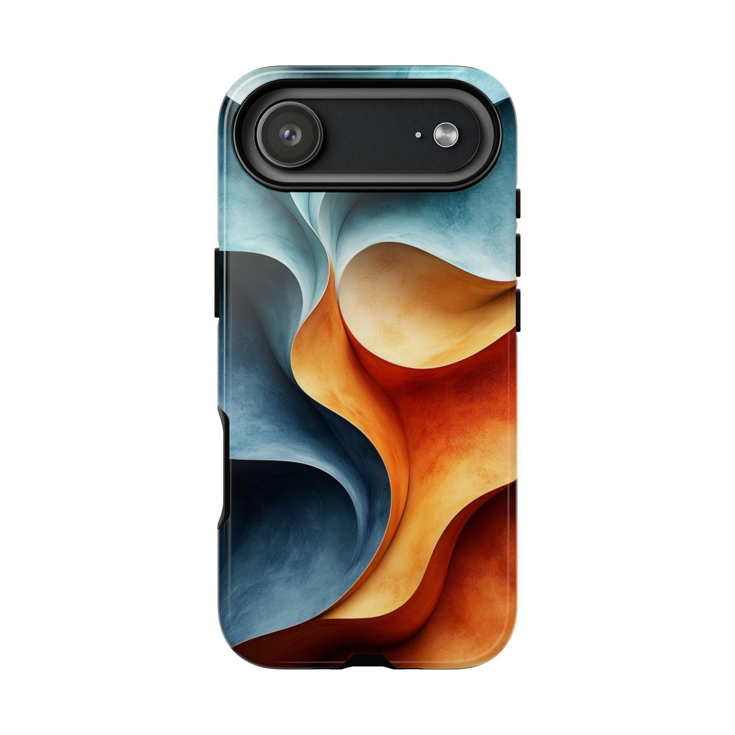 Sunset Teal Terra Wavy Pattern