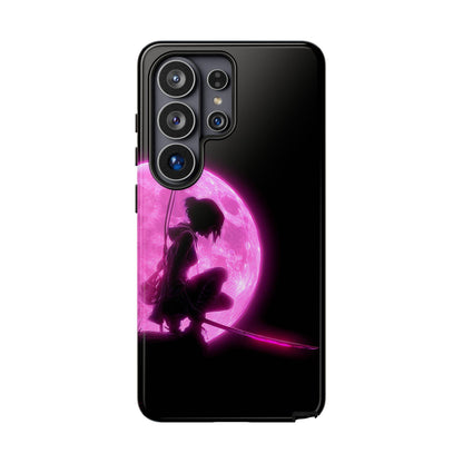 Anime Girl Warrior Pink Neon Moonlight