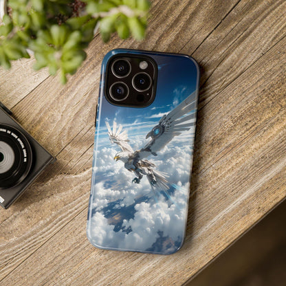 Mechanical Eagle Soaring Blue Sky