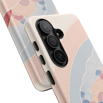 Retro Abstract Pastel Blue Pink