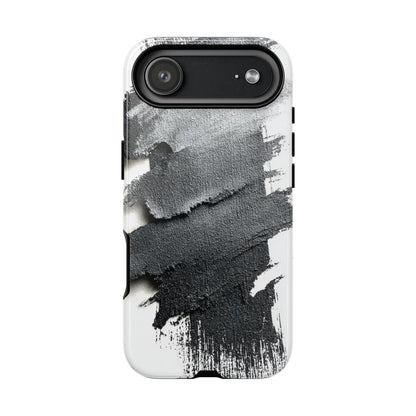 Charcoal Brush Strokes Gray Cascade
