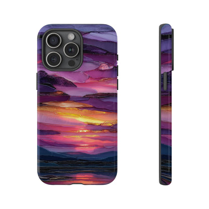 Purple Lavender Sunset Horizon Layers