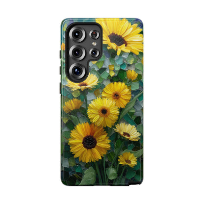 Vibrant Sunflowers Stained Glass