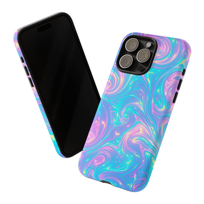 Candy Swirl Teal Pink Iridescent