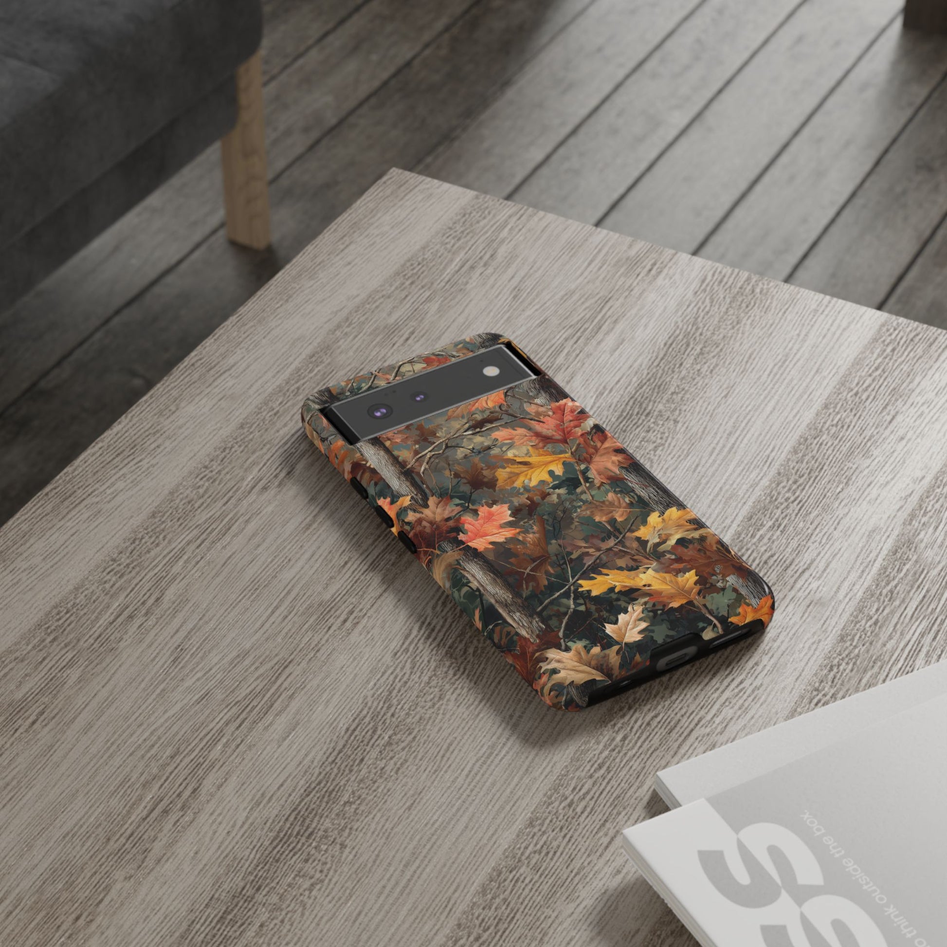 Autumn Forest Camouflage Orange Brown Leaves