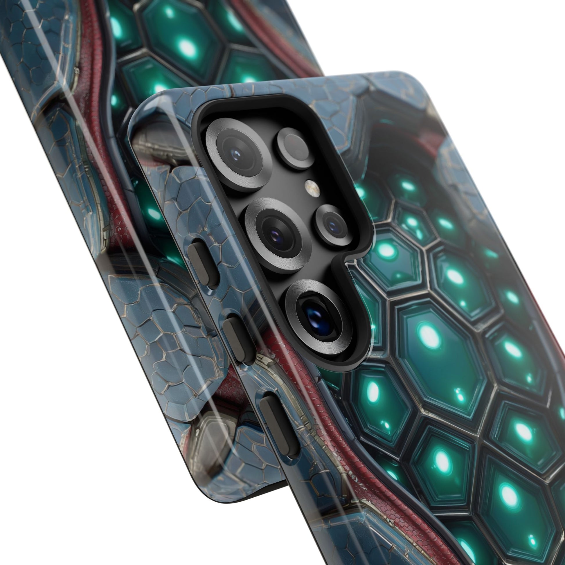 Alien Tech Hex Teal Gray Armor