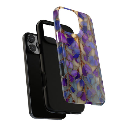 Lavender Floral Petals Stained Glass