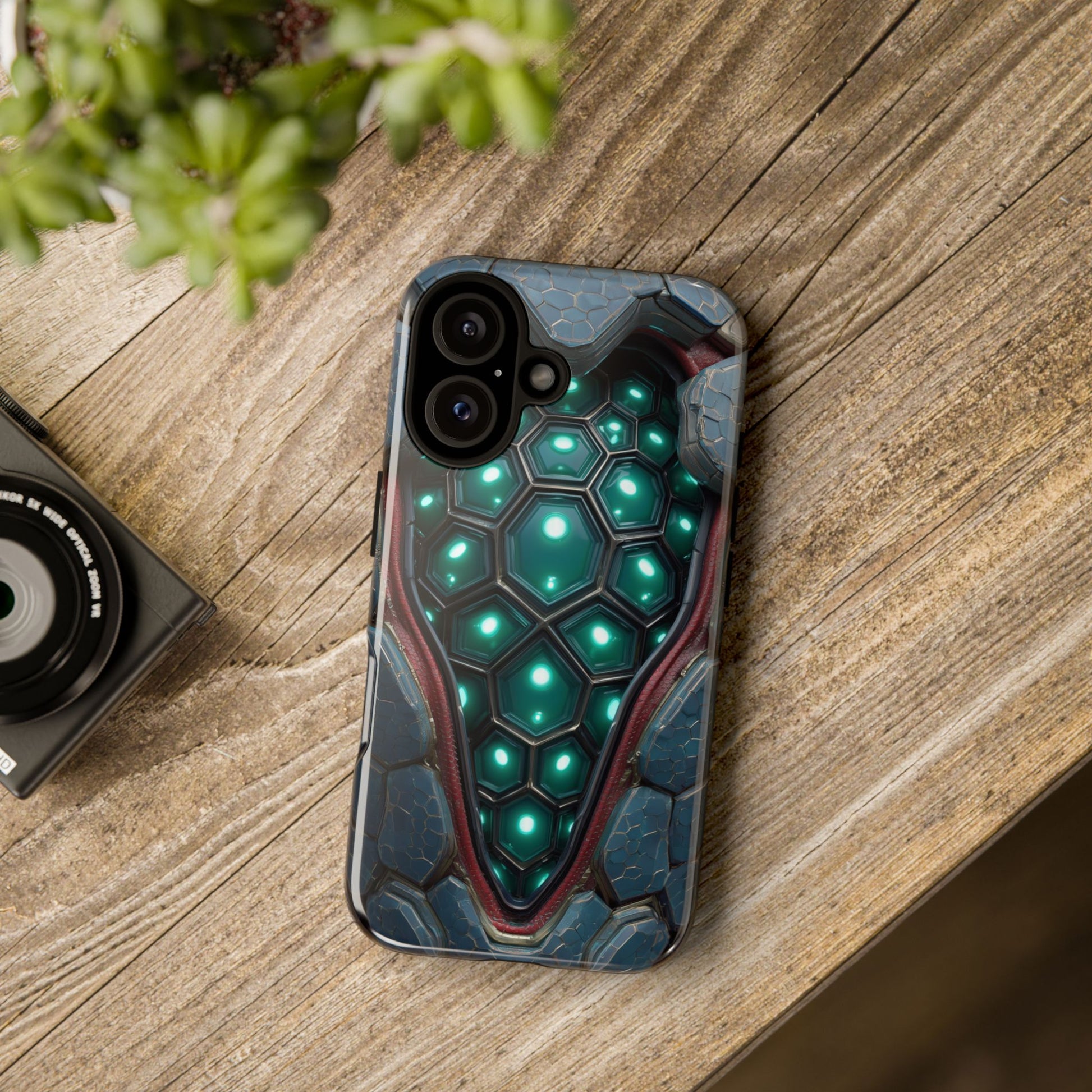 Alien Tech Hex Teal Gray Armor