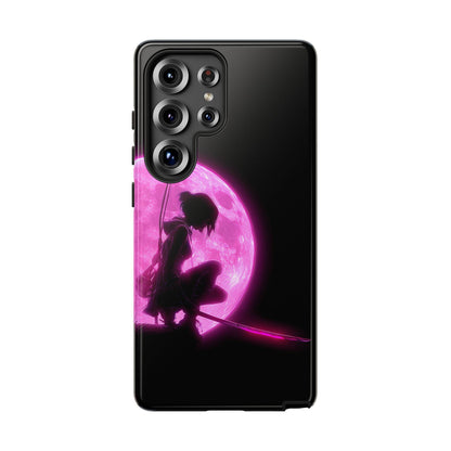 Anime Girl Warrior Pink Neon Moonlight