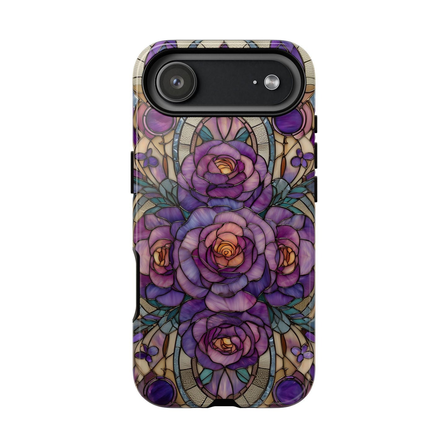 Lavender Roses Stained Glass