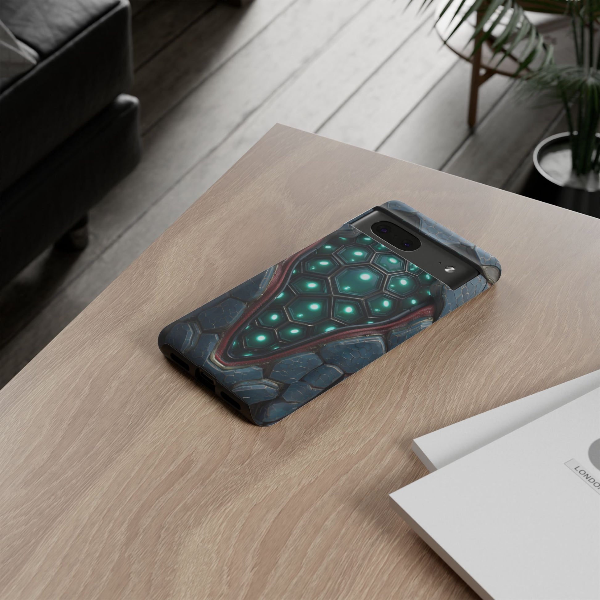 Alien Tech Hex Teal Gray Armor
