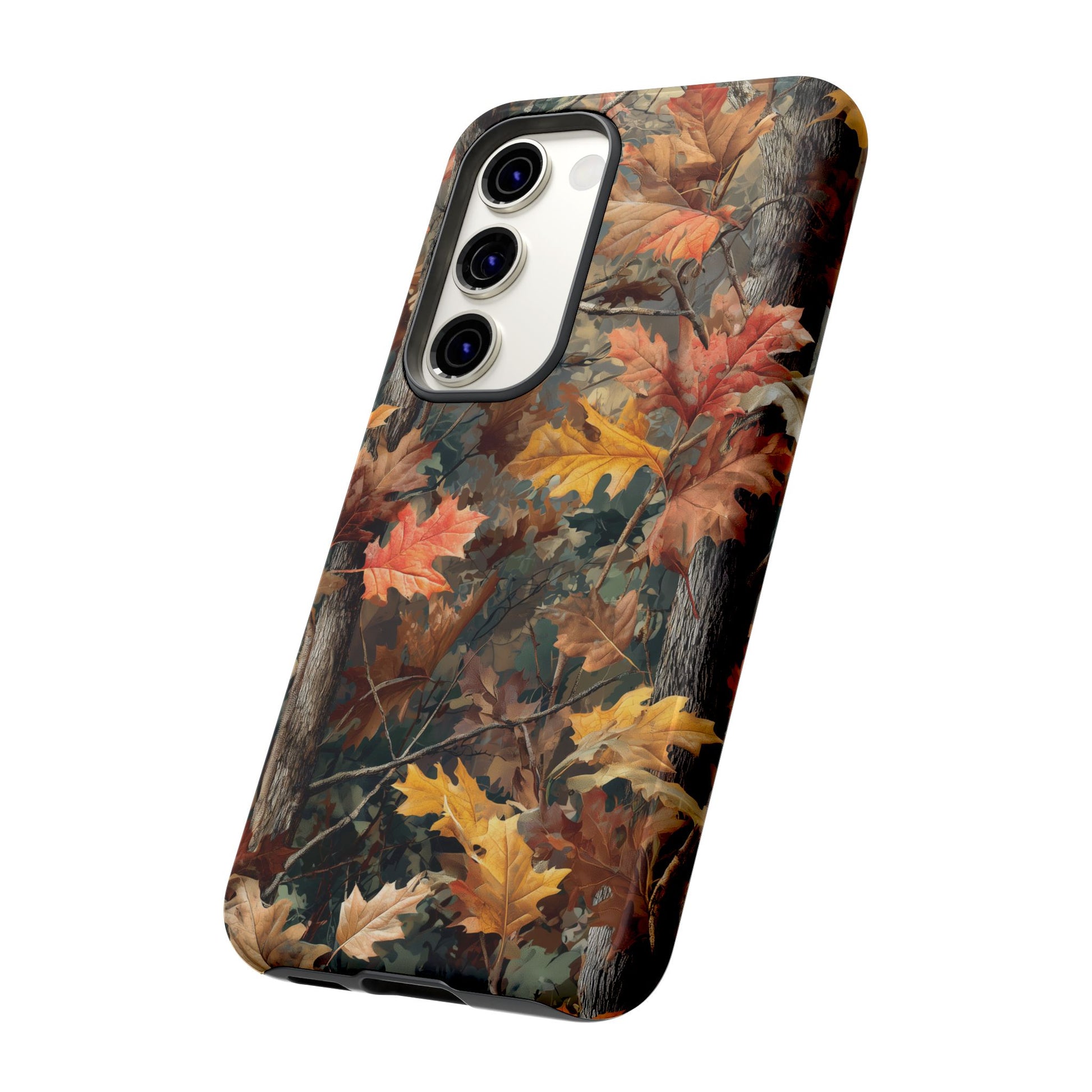 Autumn Forest Camouflage Orange Brown Leaves