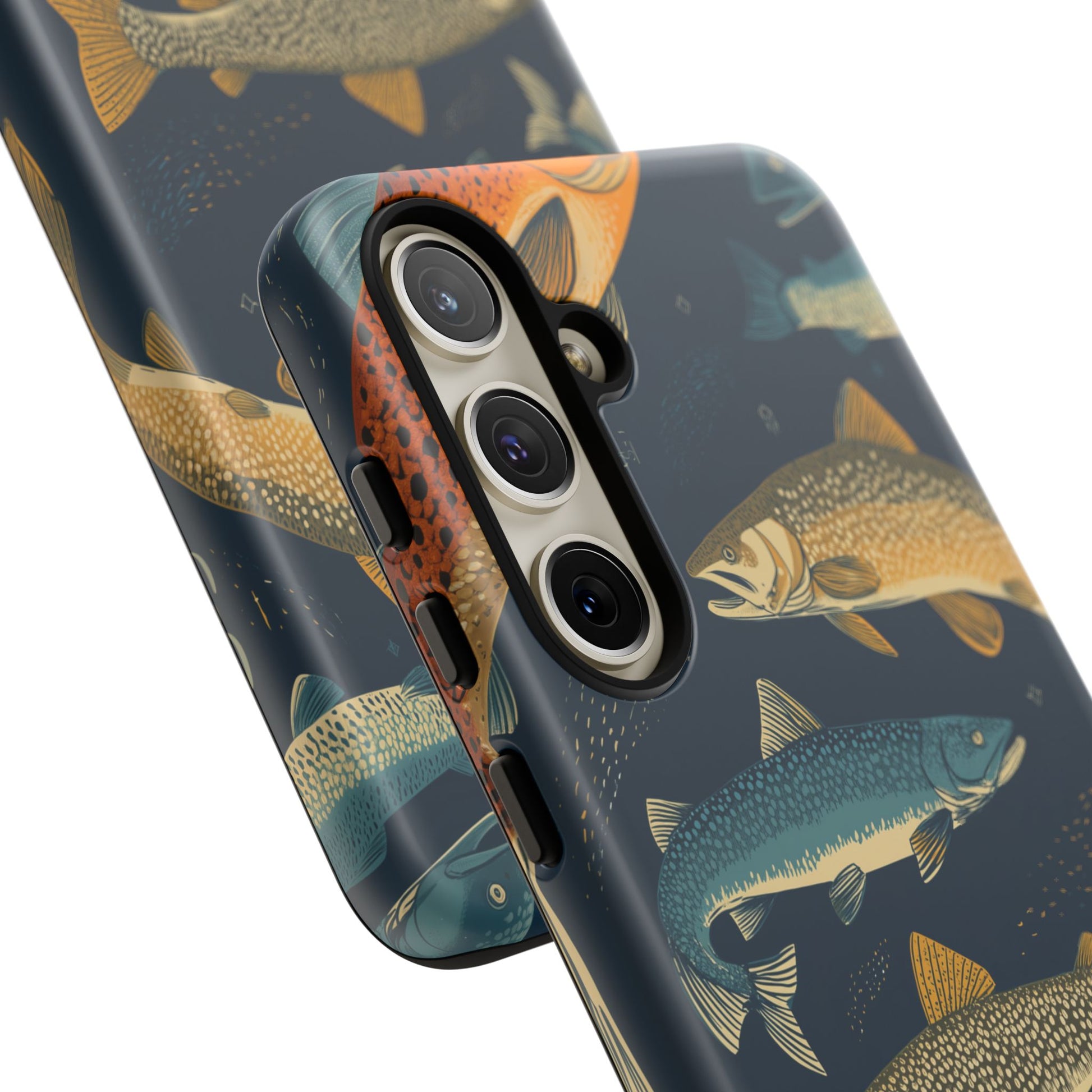 Abstract Fish Salmon Fishing Pattern