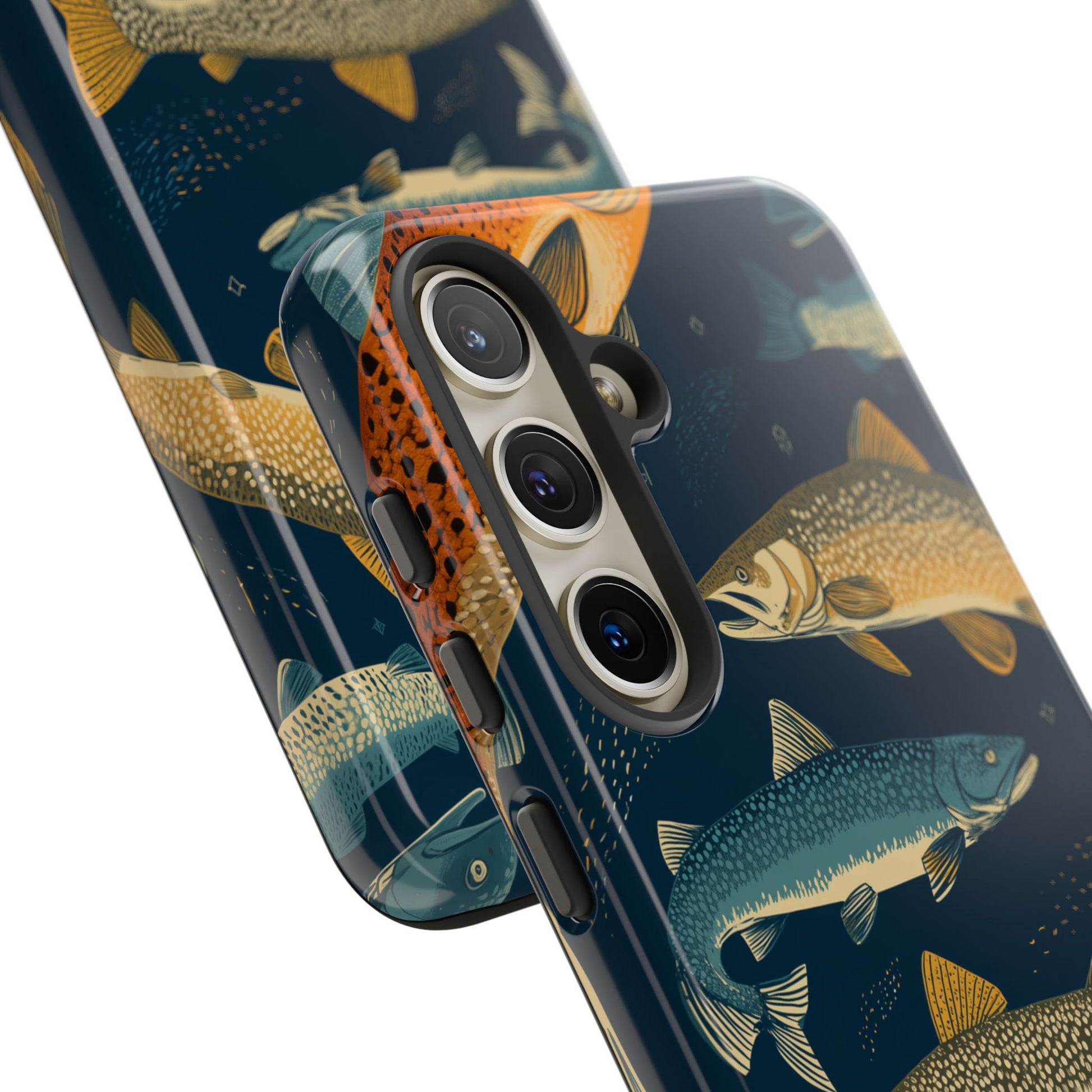 Abstract Fish Salmon Fishing Pattern