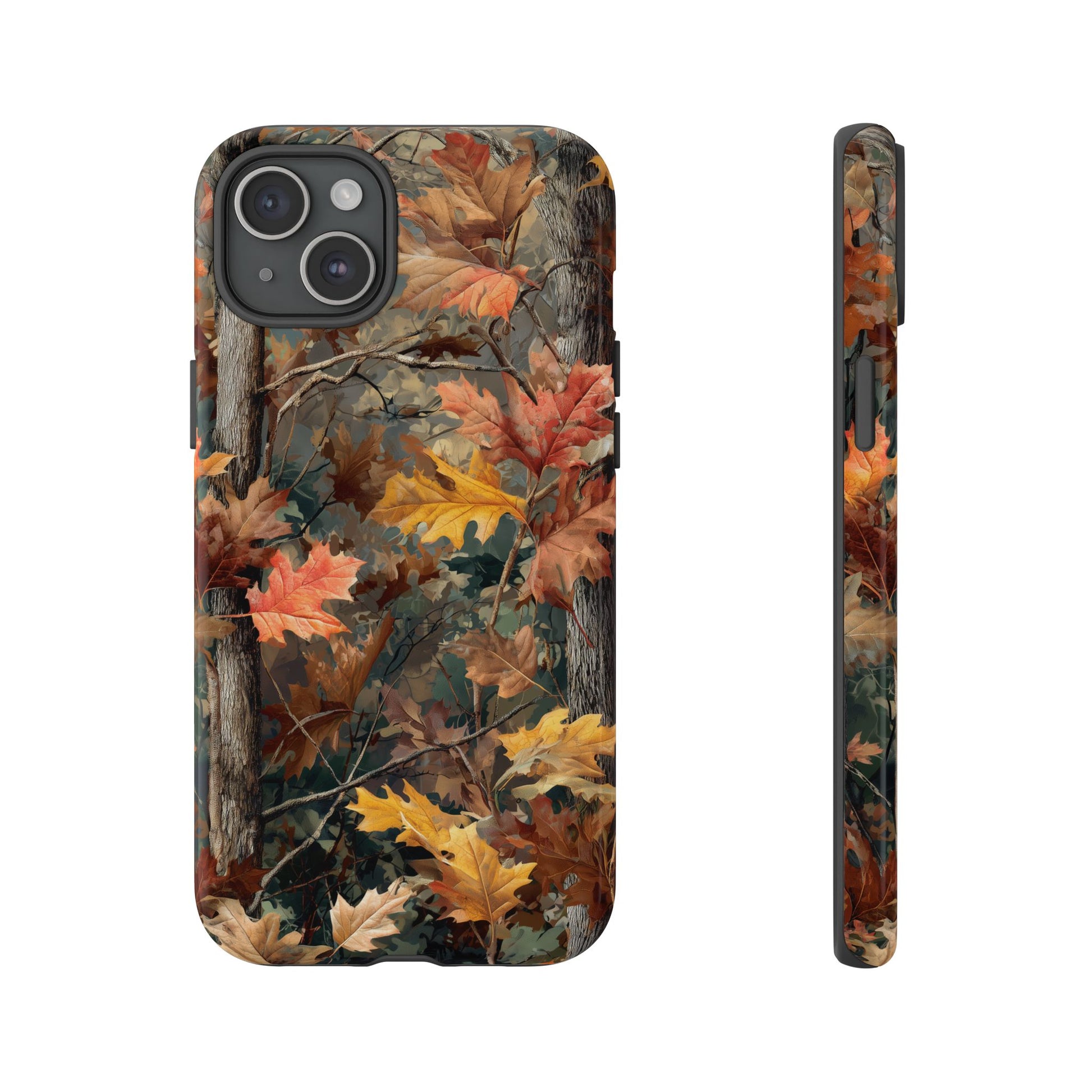 Autumn Forest Camouflage Orange Brown Leaves