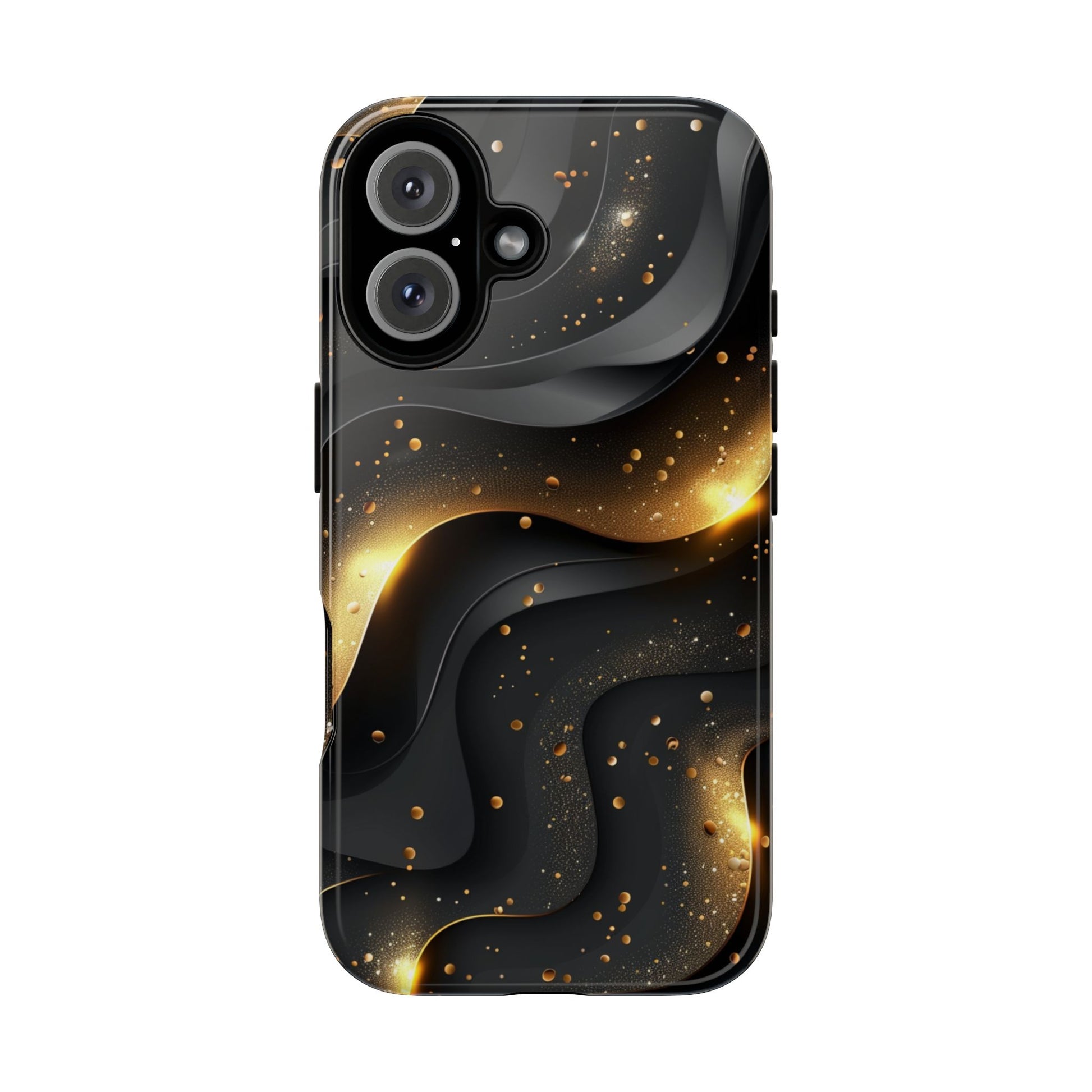Black Gold Minimalist Waves Cover Phone Case