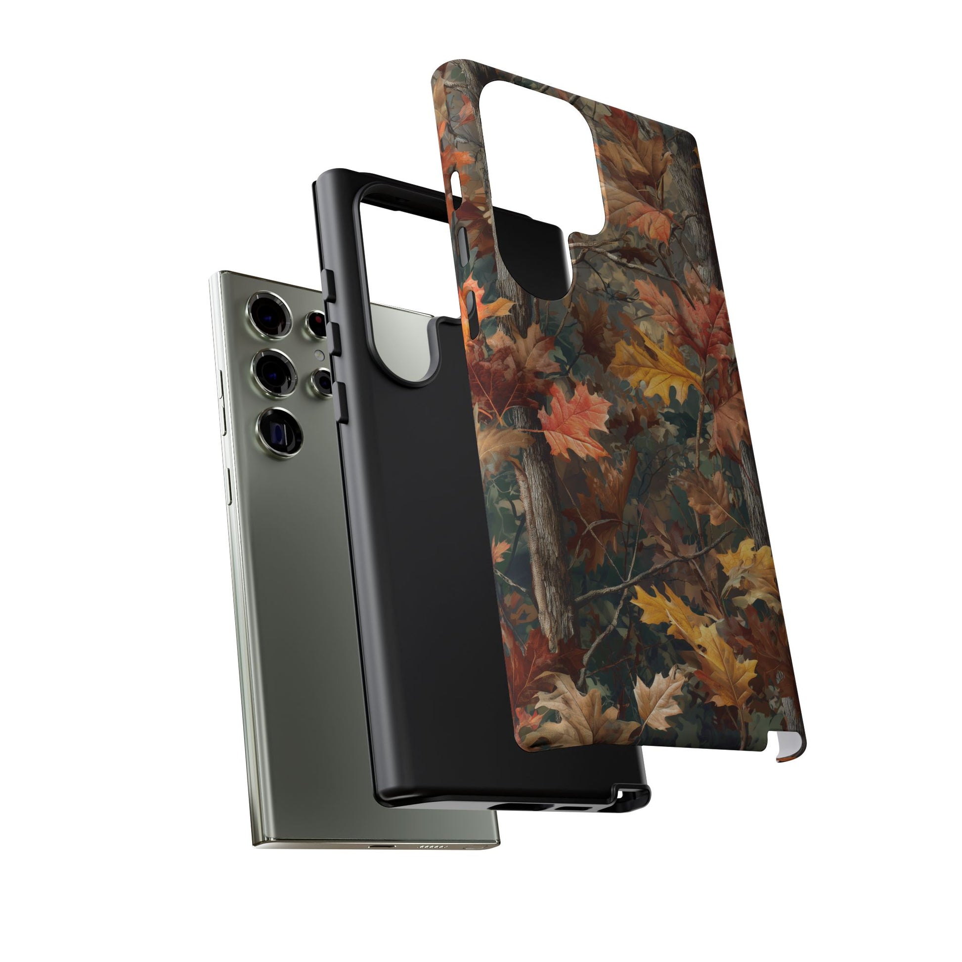 Autumn Forest Camouflage Orange Brown Leaves