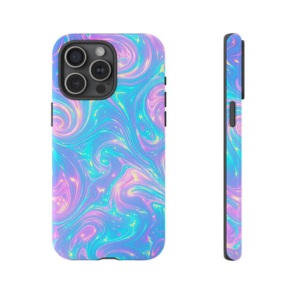 Candy Swirl Teal Pink Iridescent