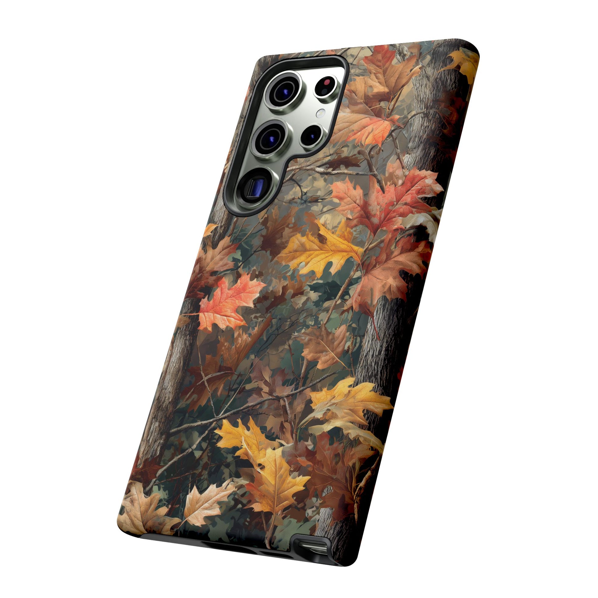 Autumn Forest Camouflage Orange Brown Leaves