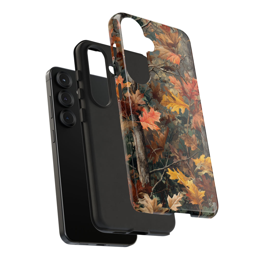 Autumn Forest Camouflage Orange Brown Leaves