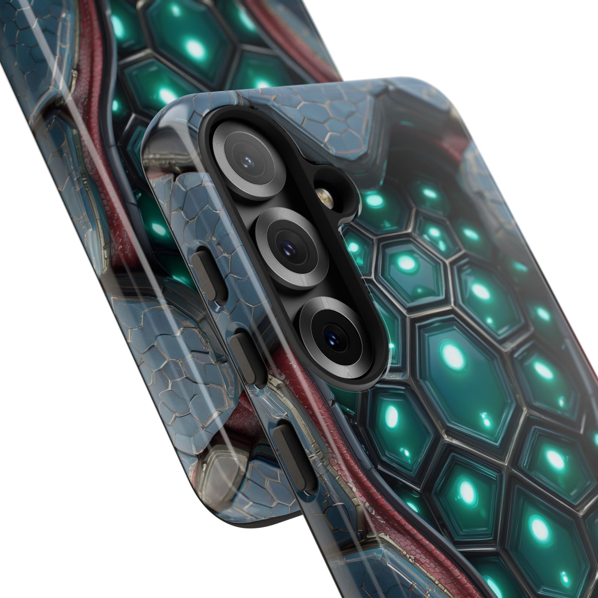 Alien Tech Hex Teal Gray Armor
