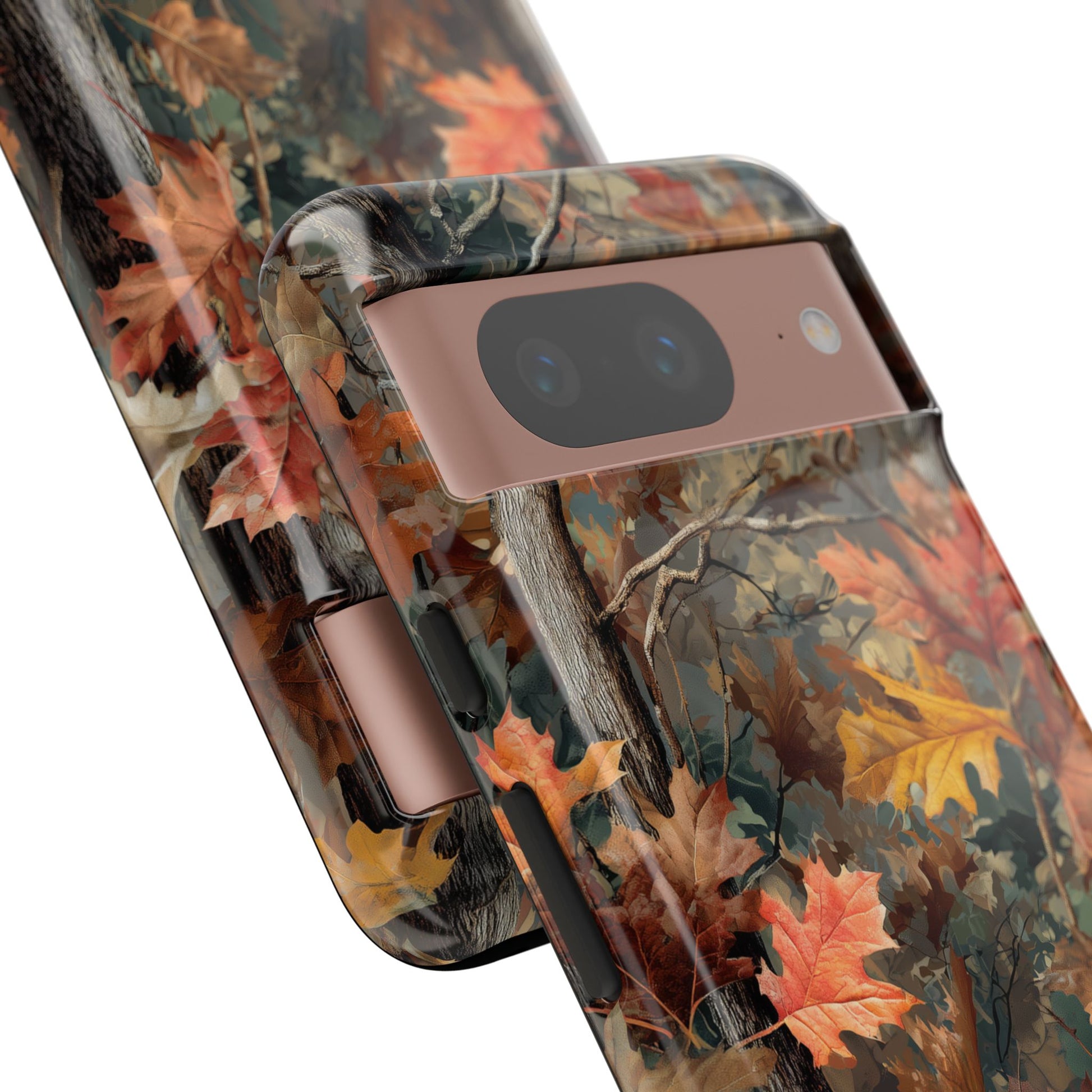 Autumn Forest Camouflage Orange Brown Leaves