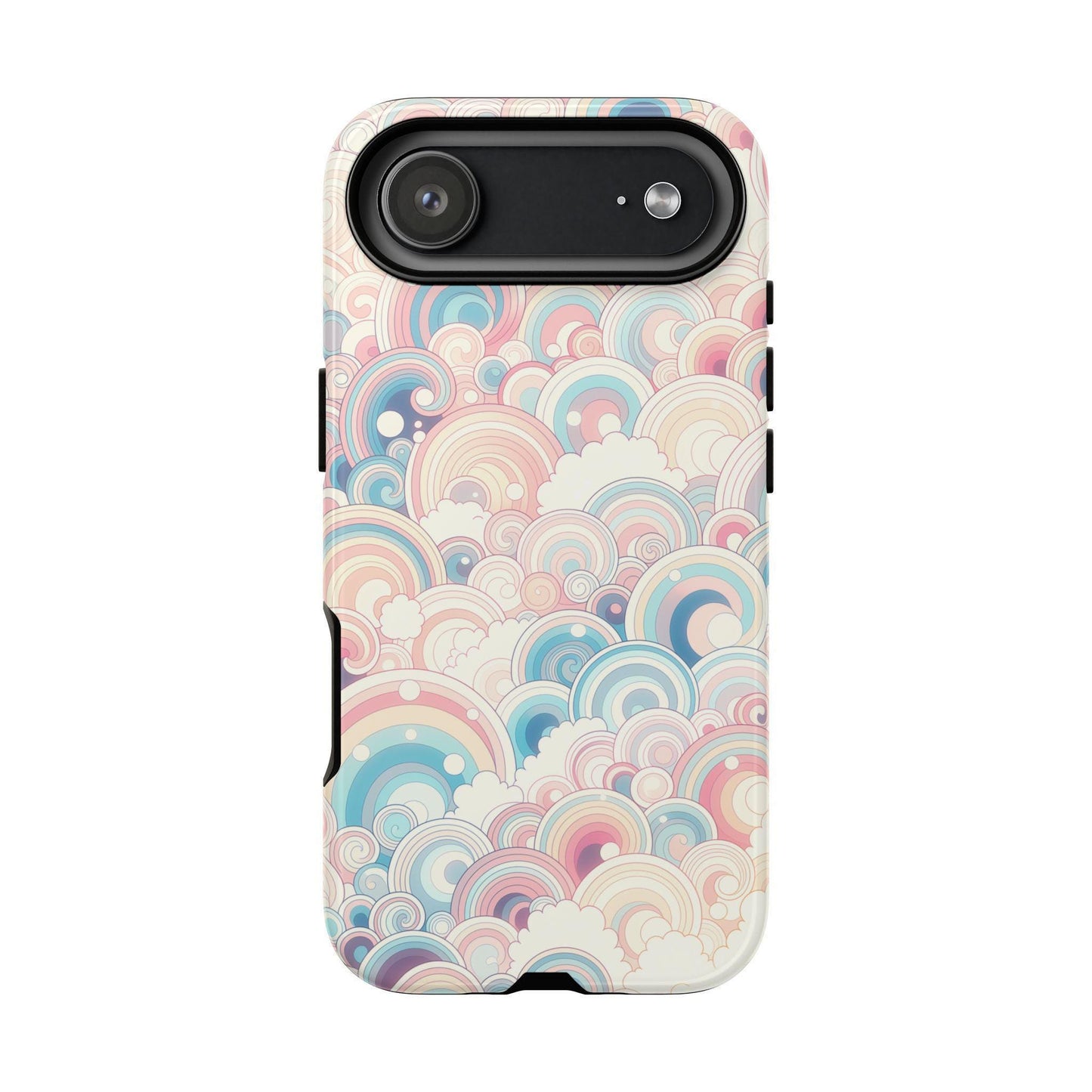 Pastel Rainbow Curve Swirls
