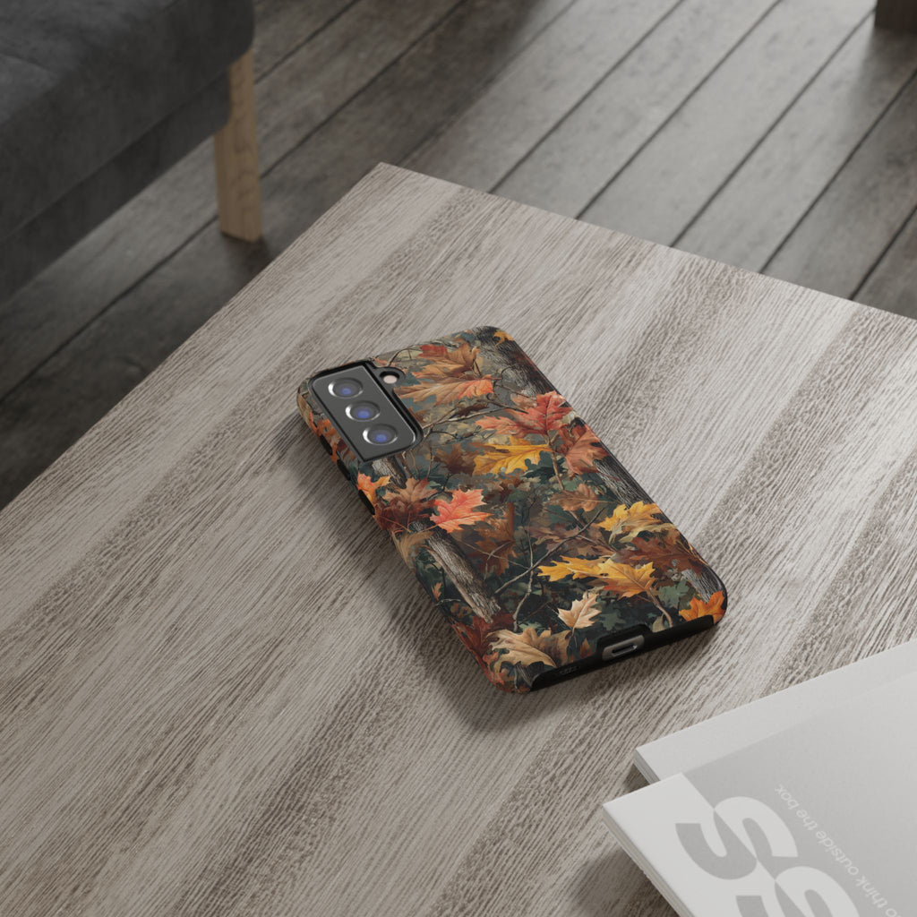 Autumn Forest Camouflage Orange Brown Leaves
