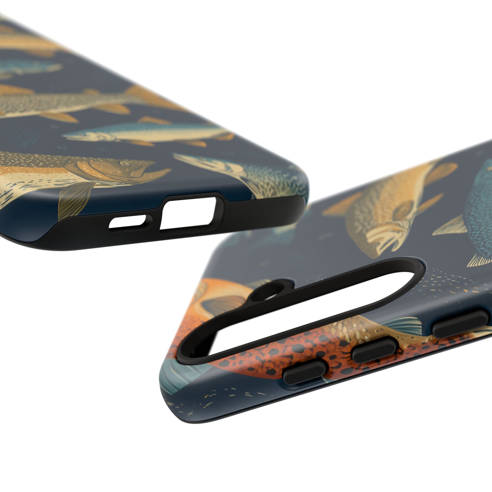 Abstract Fish Salmon Fishing Pattern