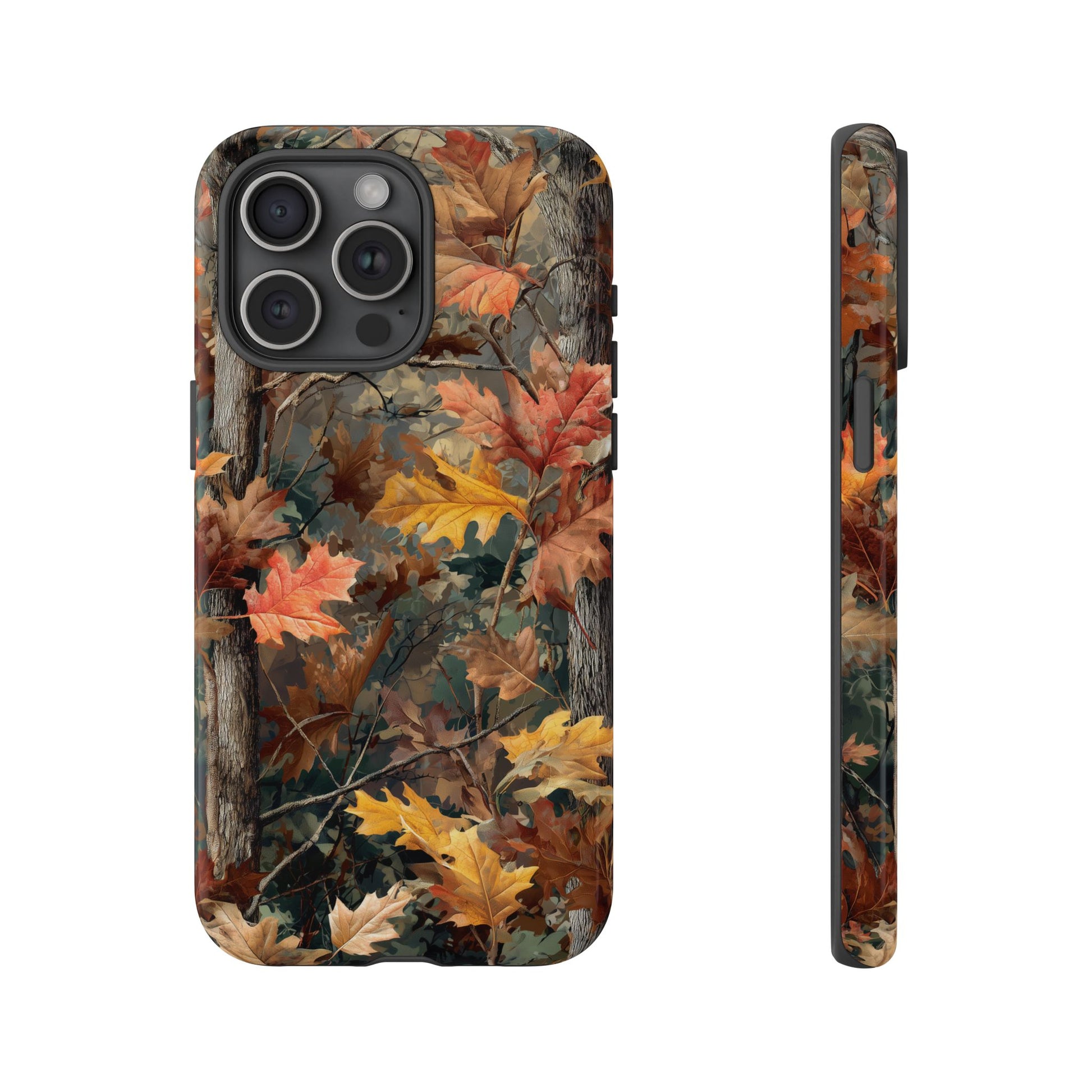 Autumn Forest Camouflage Orange Brown Leaves