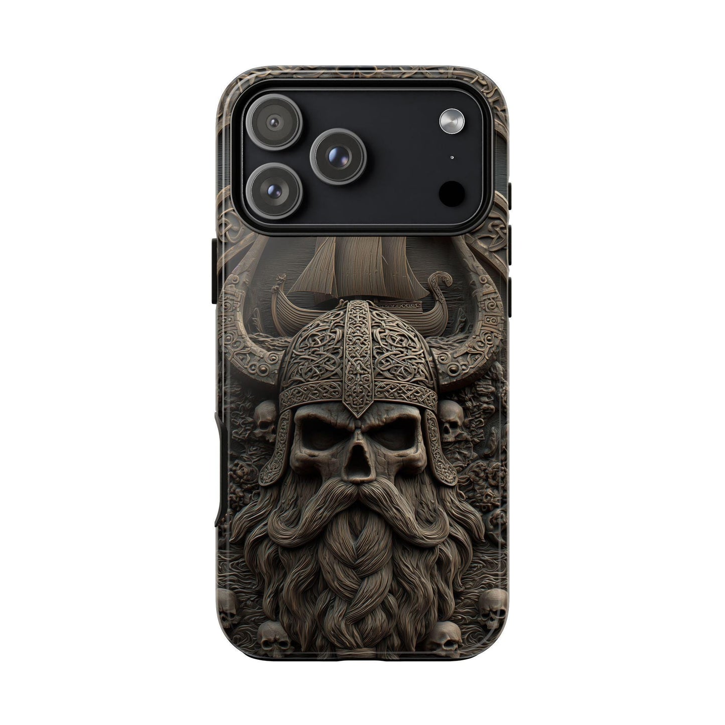 Viking Skull Horn Helmet Emblem