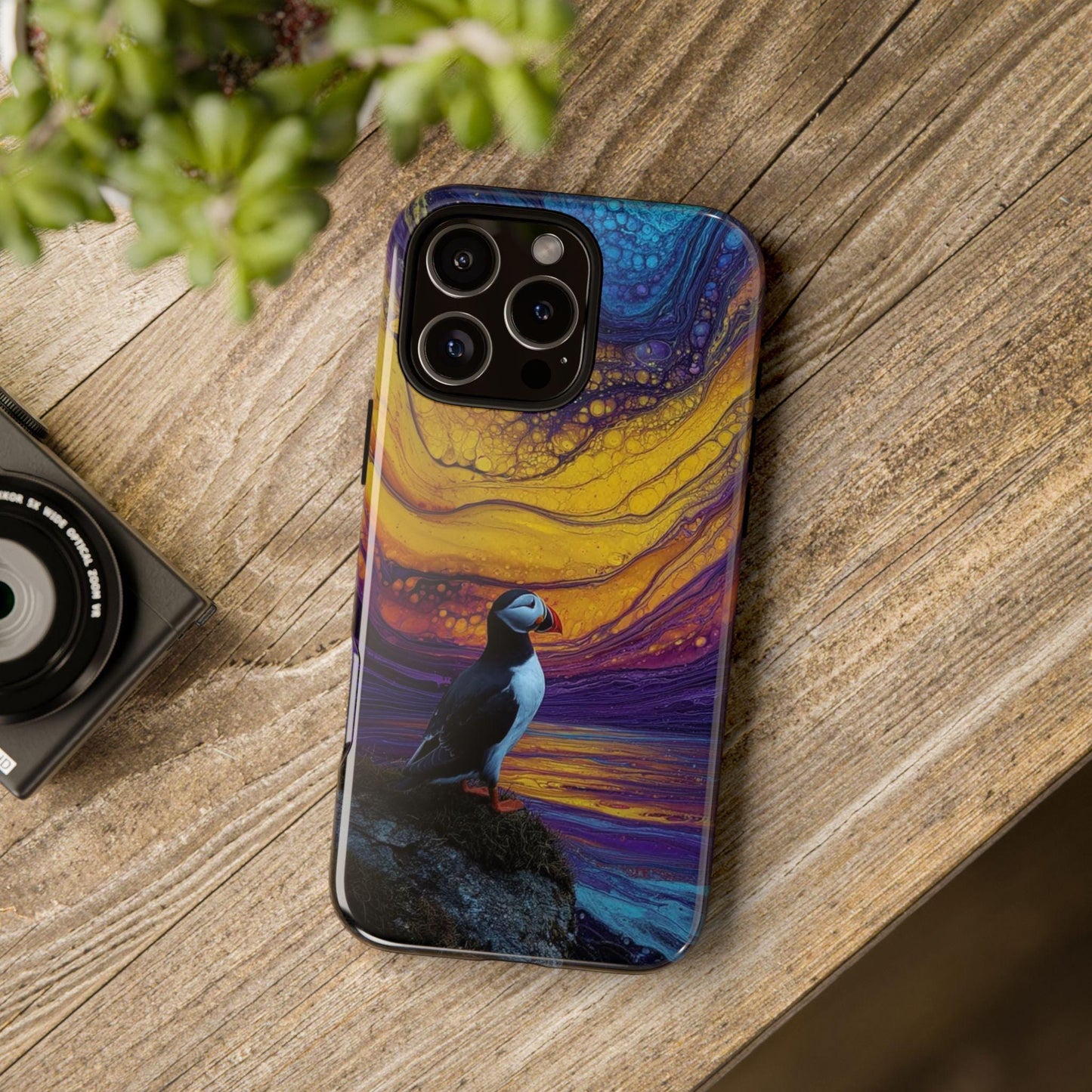 Atlantic Puffin Bird Abstract Sky