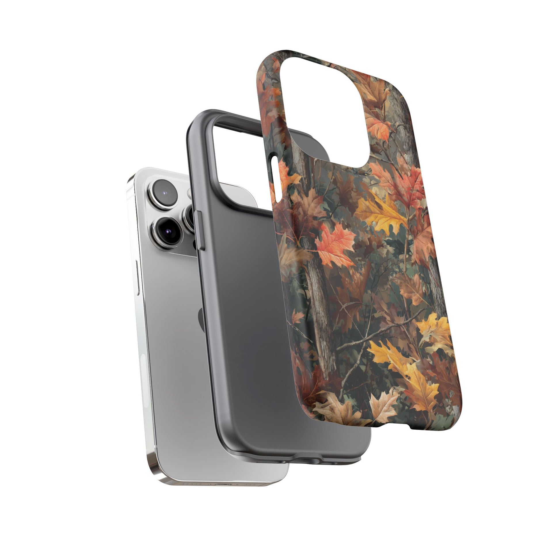 Autumn Forest Camouflage Orange Brown Leaves