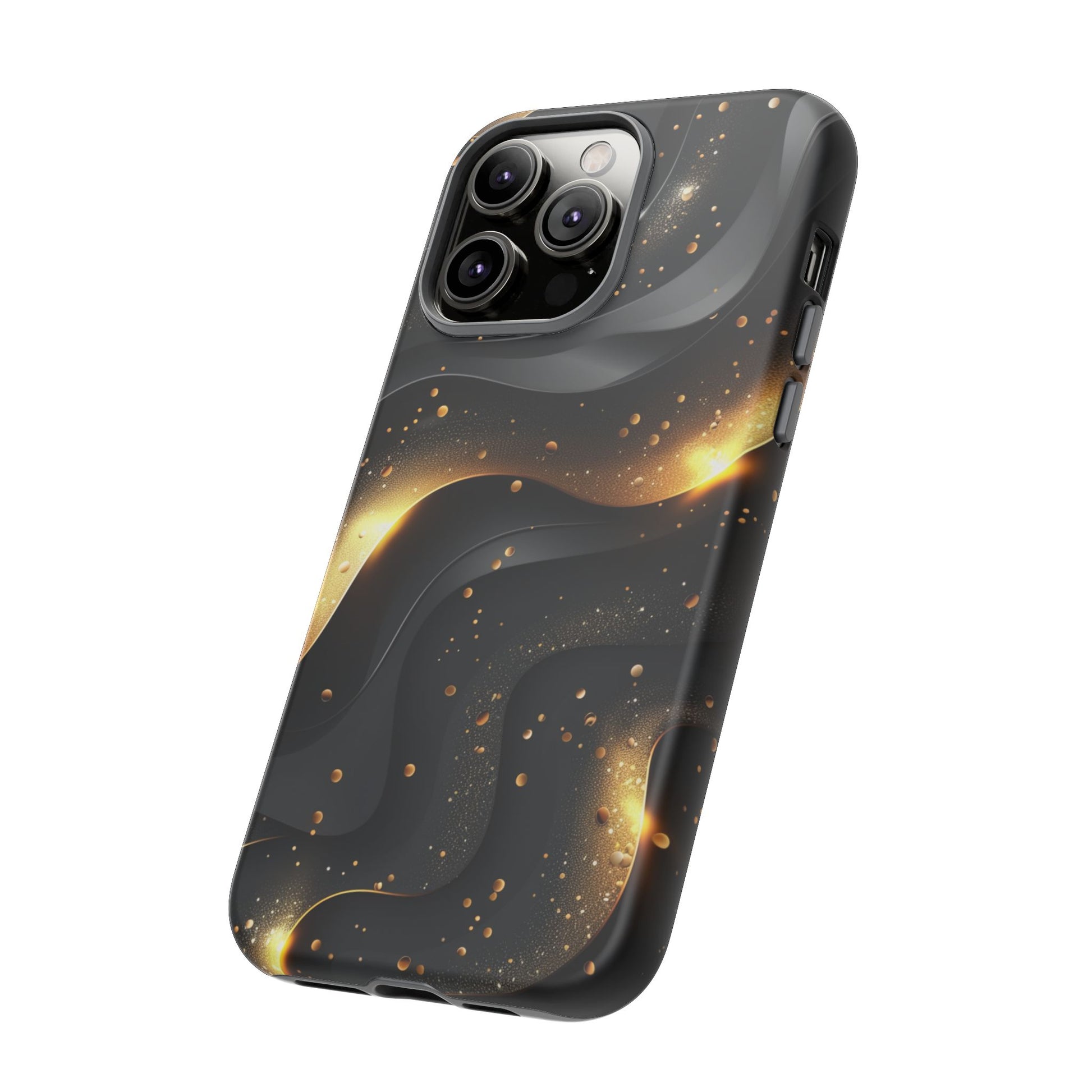 Black Gold Minimalist Waves Cover Phone Case