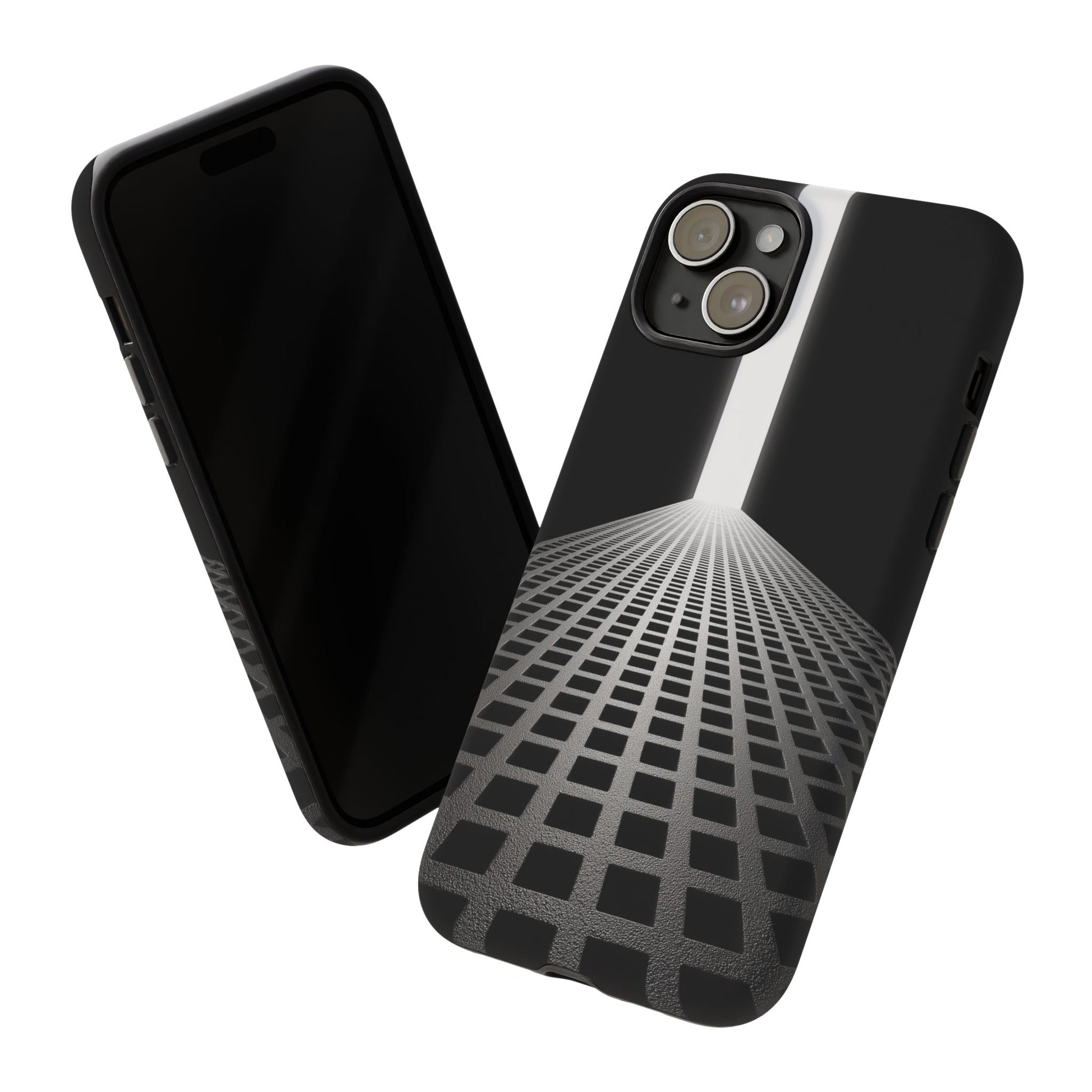 Black Gray Minimalist Grid Surreal Building Pathway