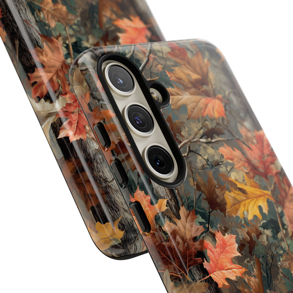 Autumn Forest Camouflage Orange Brown Leaves