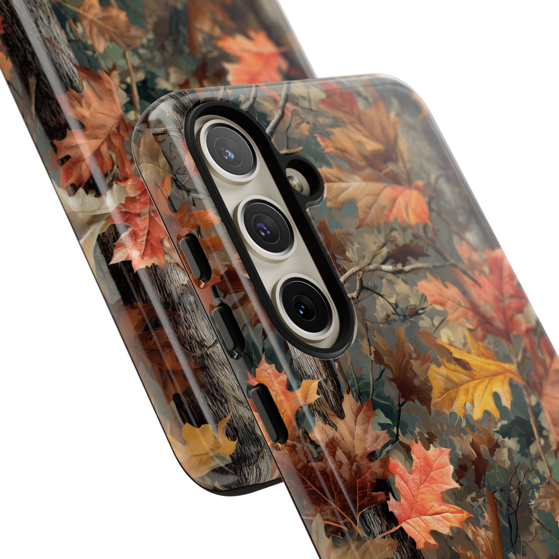 Autumn Forest Camouflage Orange Brown Leaves