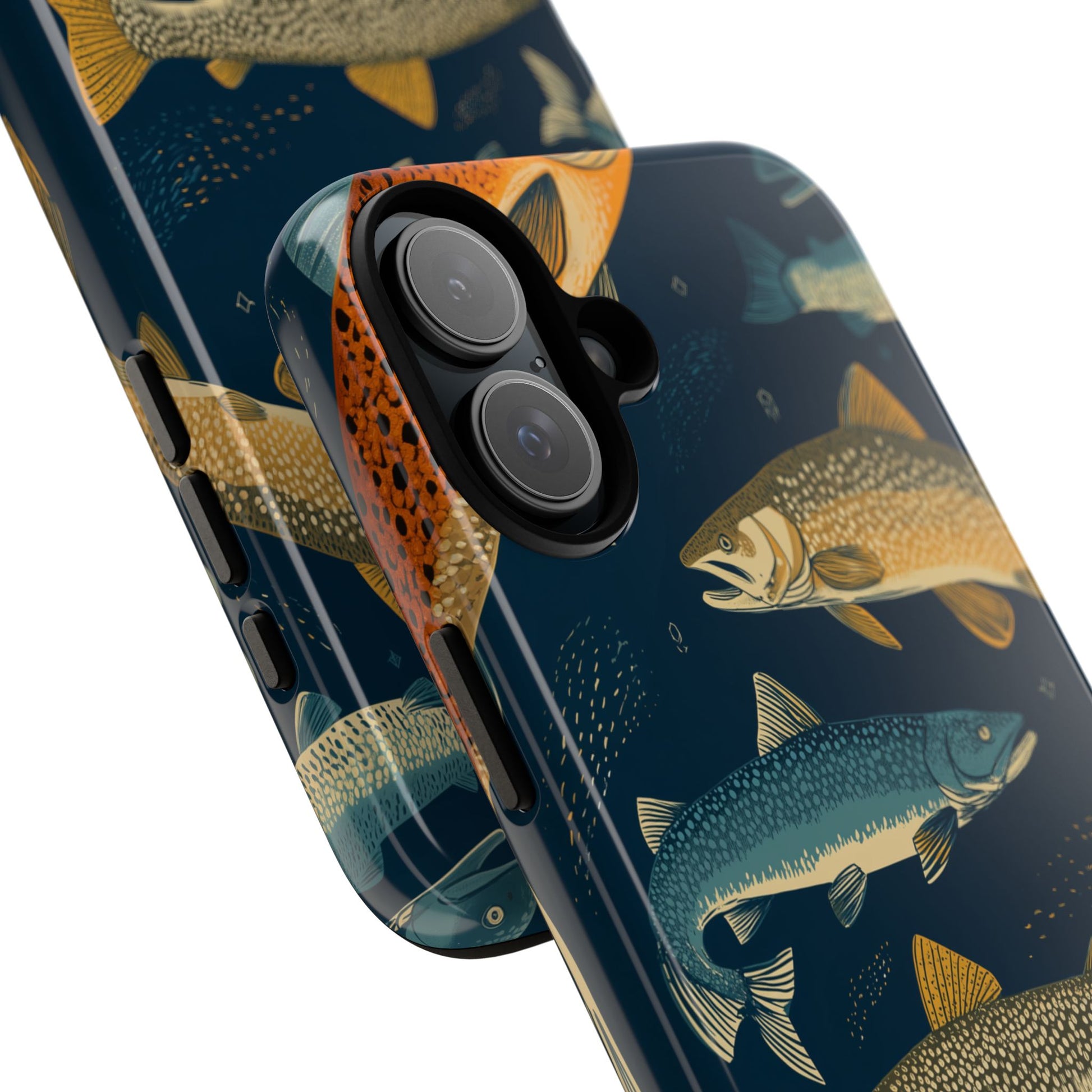 Abstract Fish Salmon Fishing Pattern
