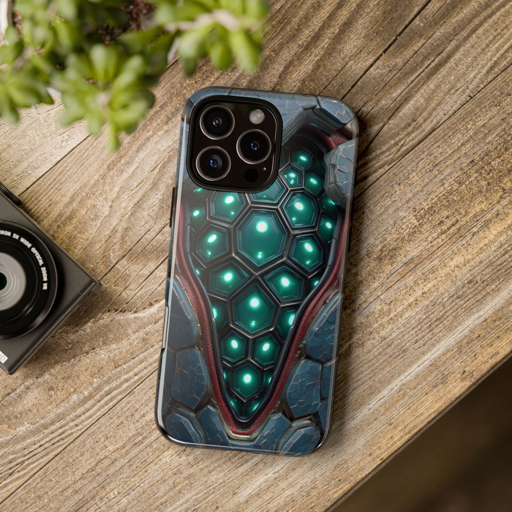 Alien Tech Hex Teal Gray Armor