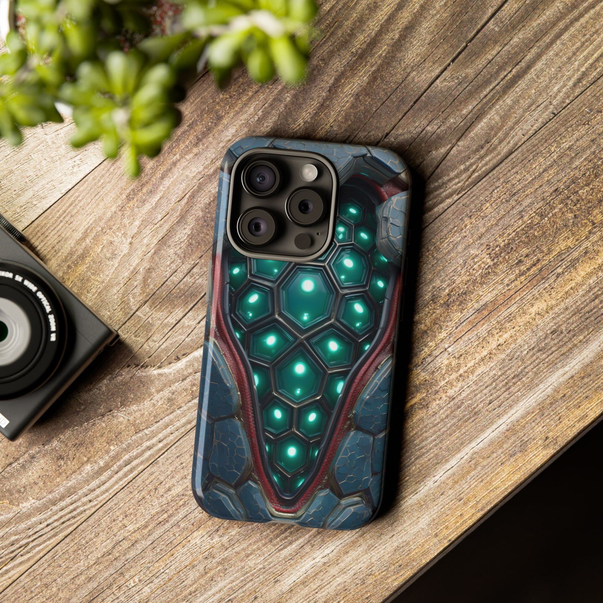 Alien Tech Hex Teal Gray Armor