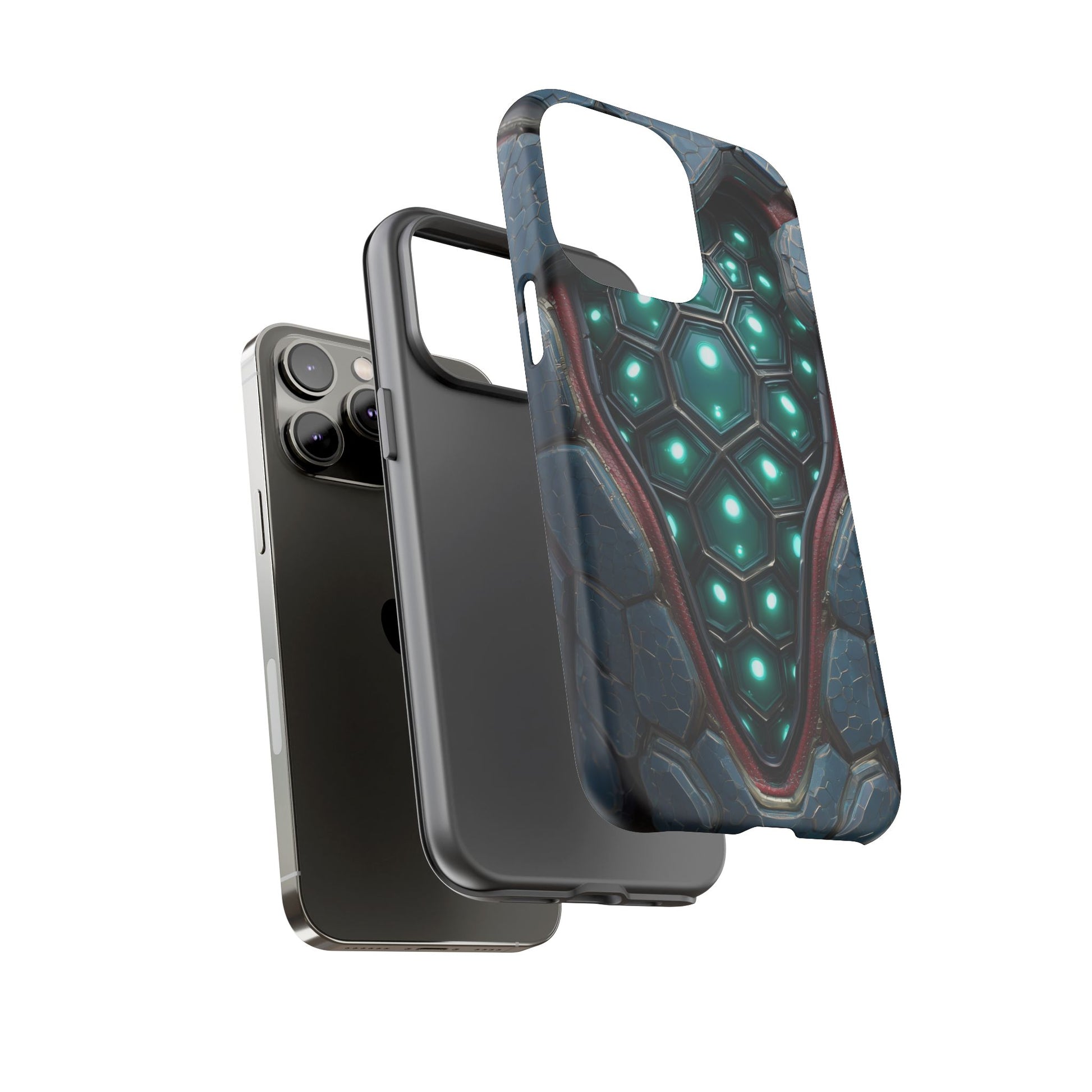 Alien Tech Hex Teal Gray Armor