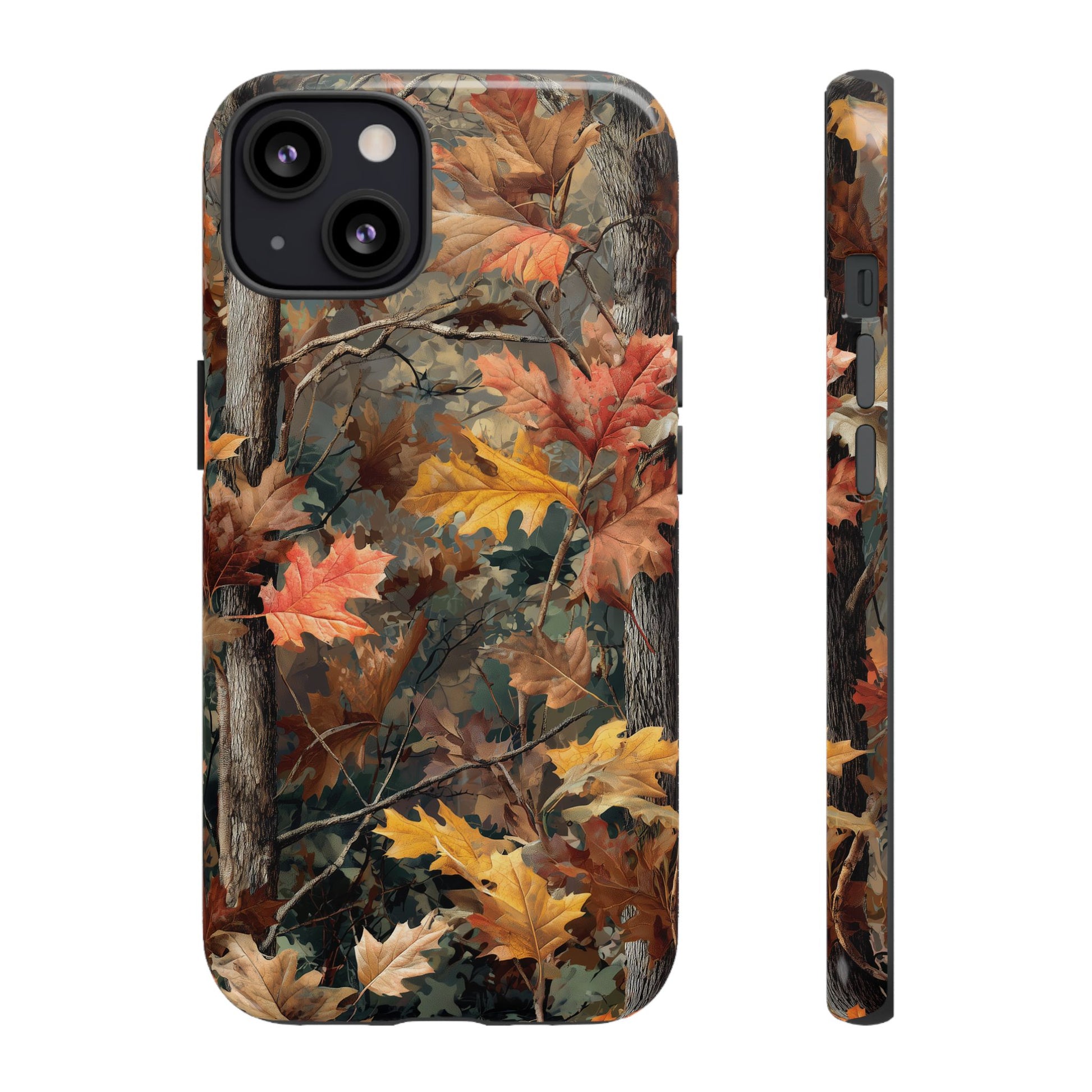 Autumn Forest Camouflage Orange Brown Leaves