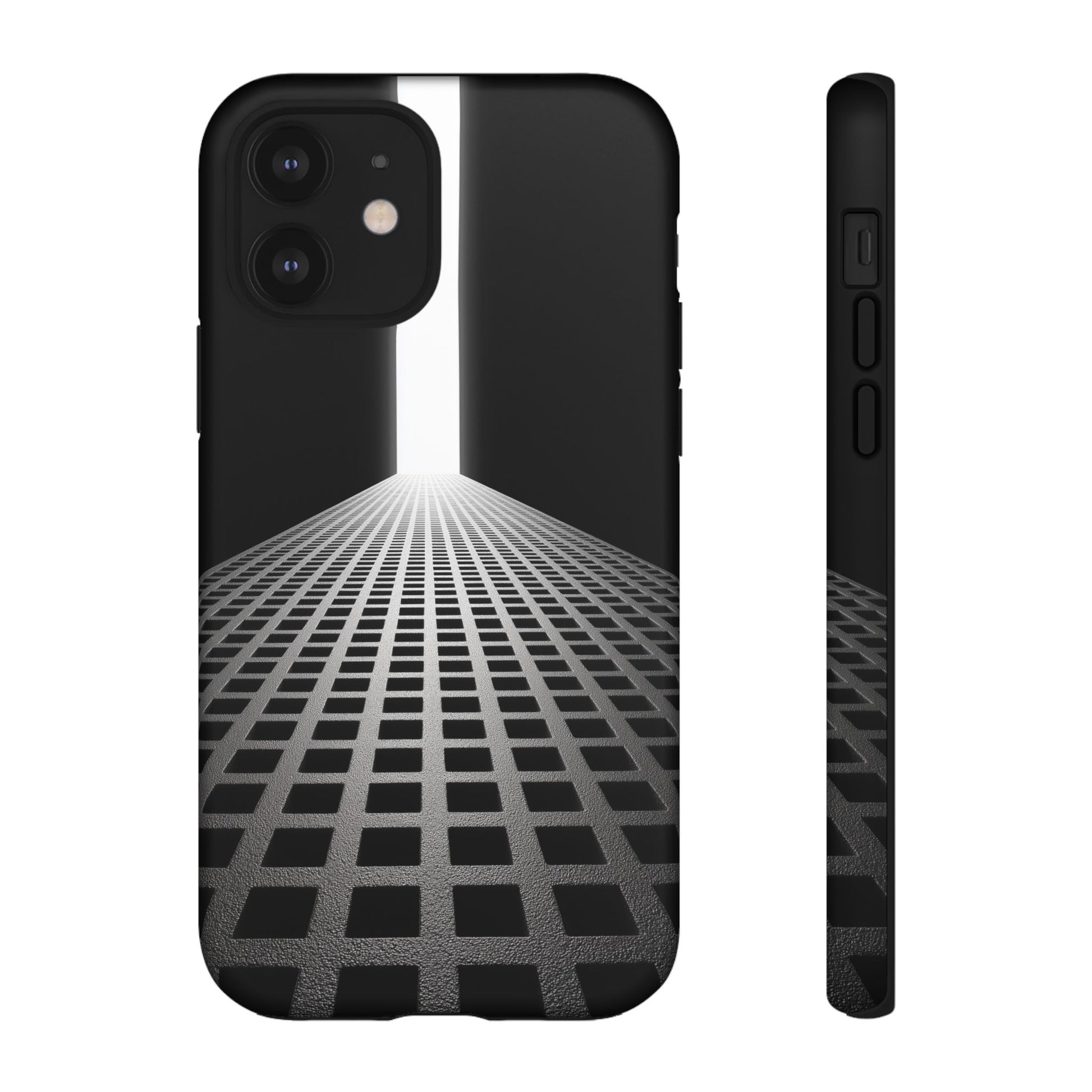 Black Gray Minimalist Grid Surreal Building Pathway