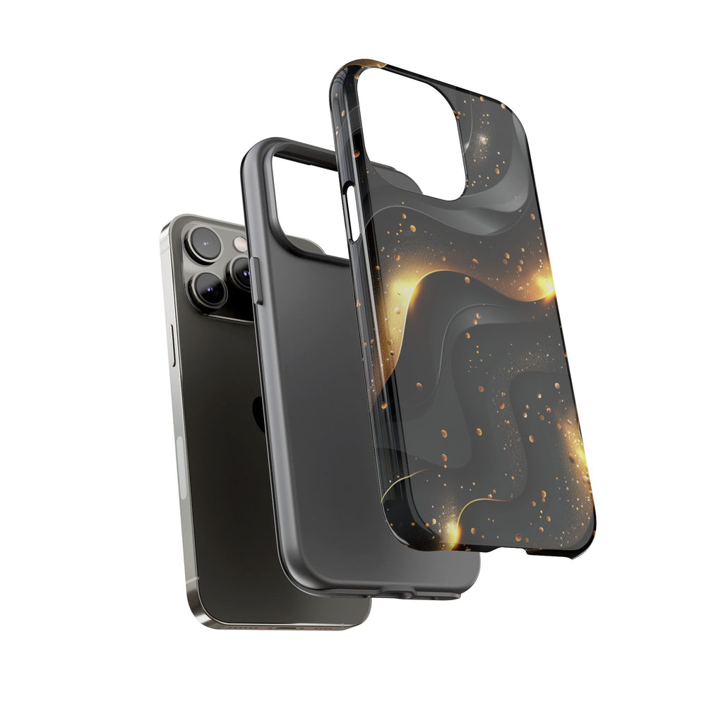 Black Gold Minimalist Waves Cover Phone Case