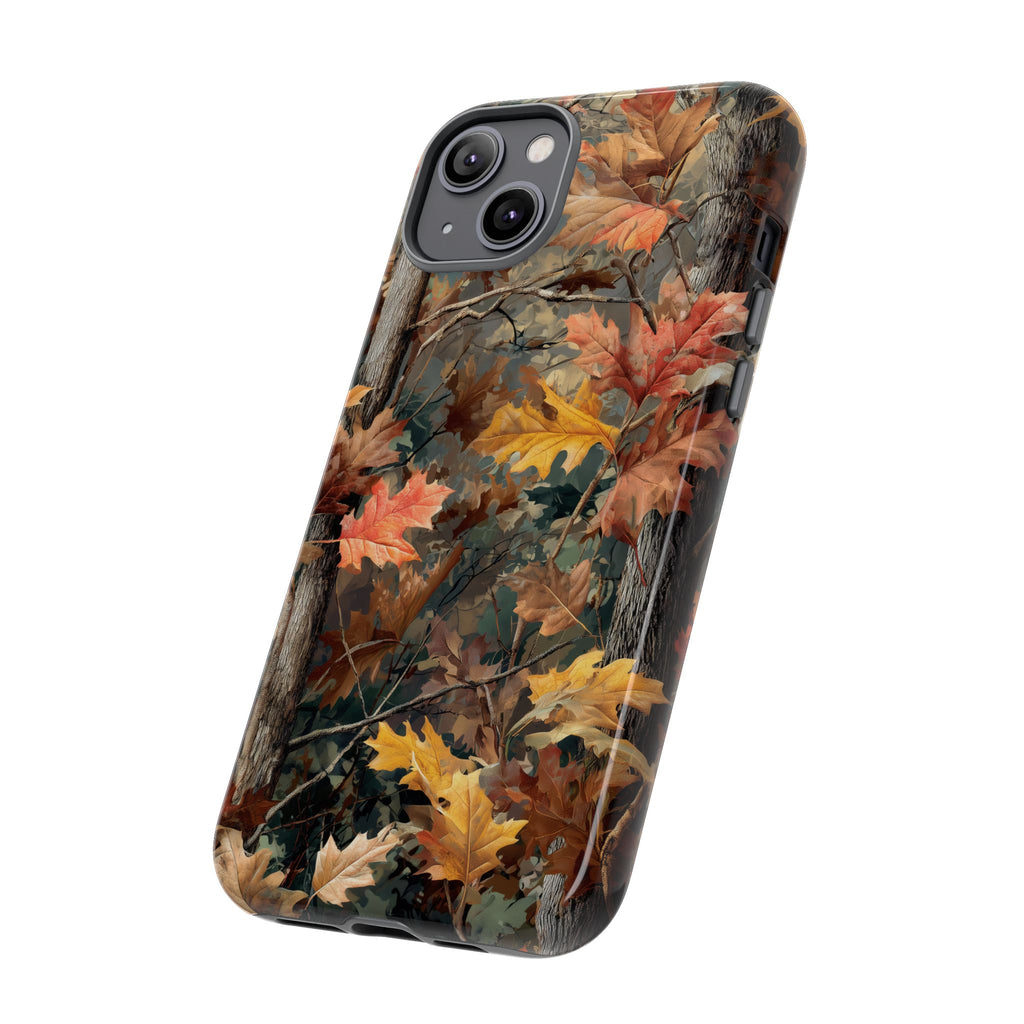 Autumn Forest Camouflage Orange Brown Leaves