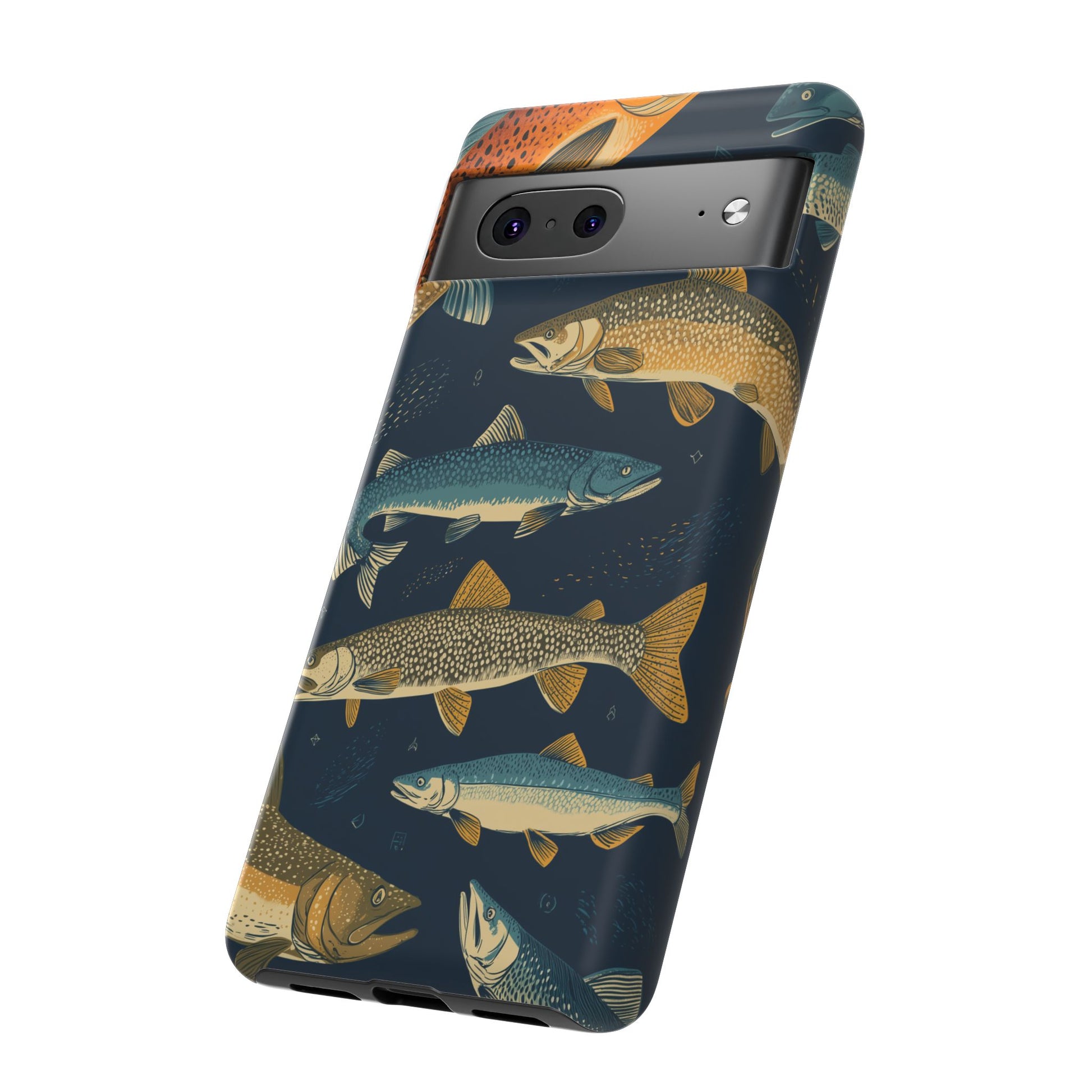 Abstract Fish Salmon Fishing Pattern