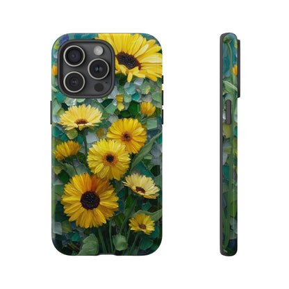 Vibrant Sunflowers Stained Glass