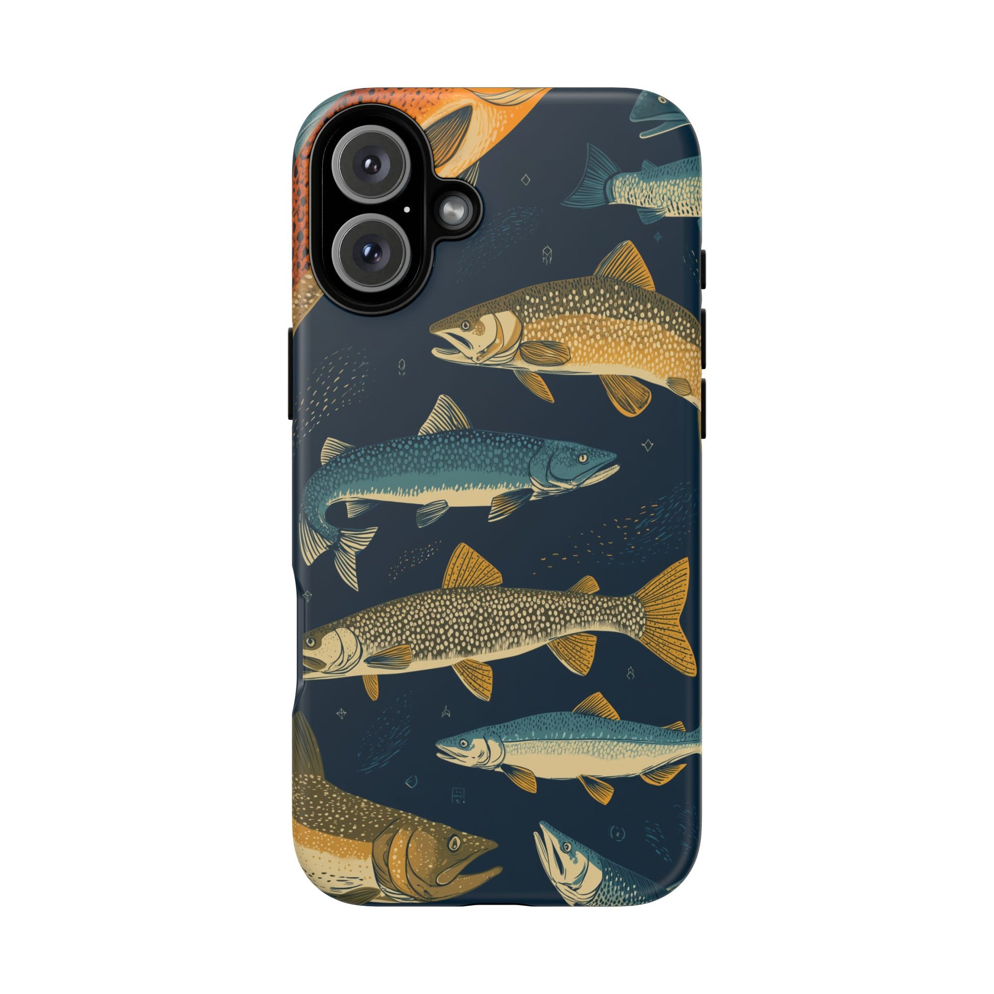 Abstract Fish Salmon Fishing Pattern